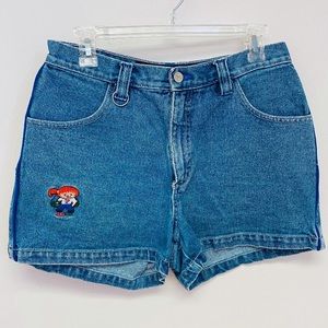Vintage High Waist Denim Shorts - Size 11/12